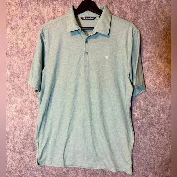 Travis Mathew Green Basic Golf Polo Medium - Picture 1 of 5